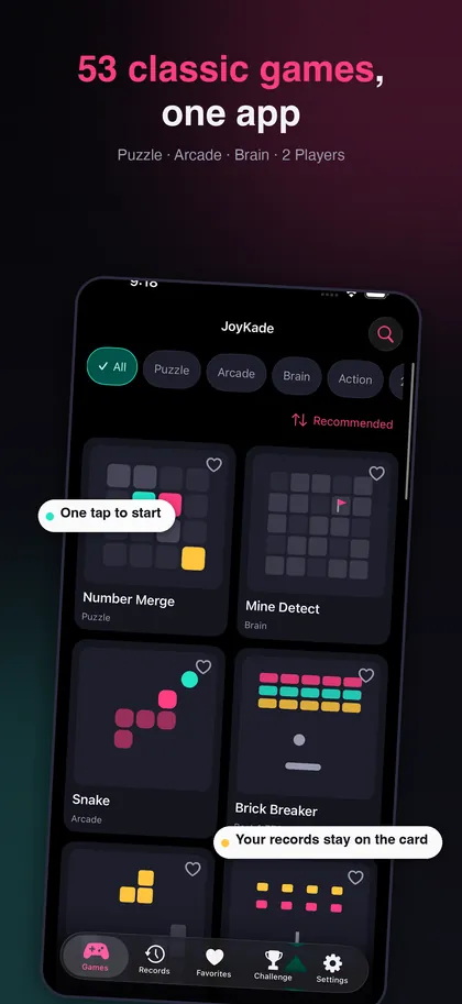 JoyKade app screen 1